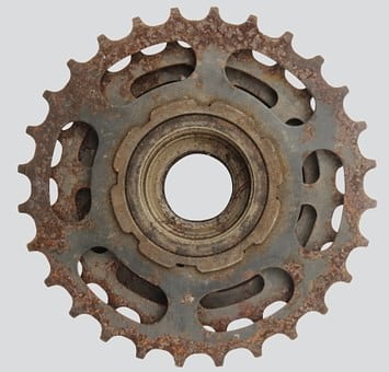 Rust on a bike chain