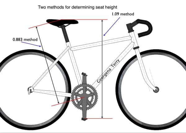 1.09 method for measuring perfect bike saddle height from the pedal