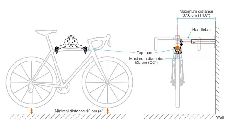 How Ibera IB-ST4 bike rack holds your bike at place