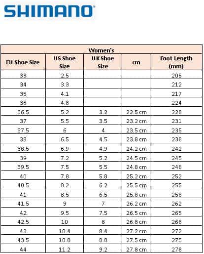 shoe sizes in cm