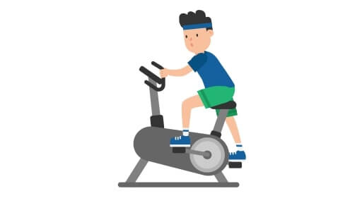 Man on an Exercise Bike