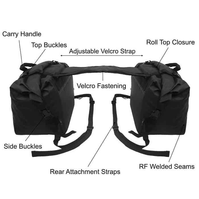 Pannier rack on a mountain bike