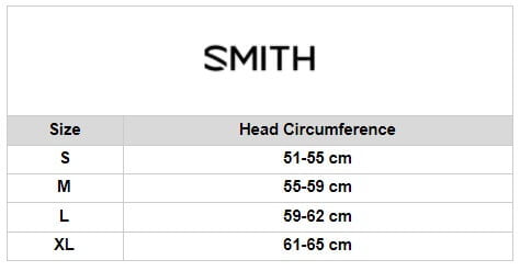 SMITH Size chart