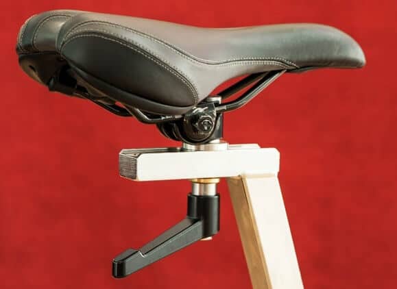 Exercise bike seatpost mounted seat