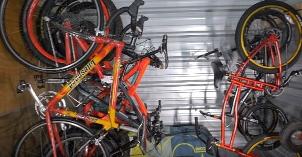 Wall mounts are best to store bikes in shed