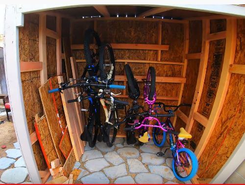 You can store multiple bikes if your shed size is large enough