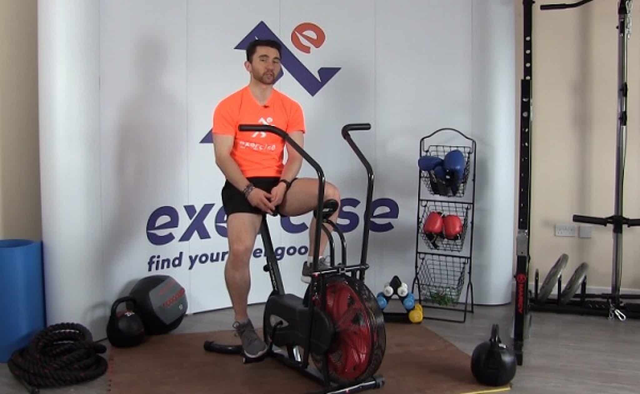 How many calories can stationary bikes with moving arms burn?