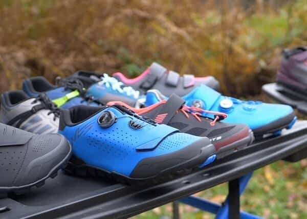 Various cycling shoes