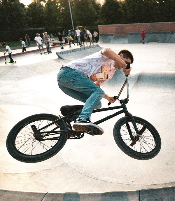 BMX riding