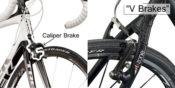 caliper brakes vs v brakes