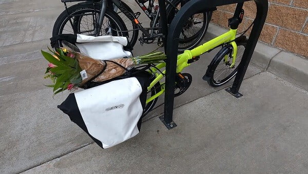 bike panniers used for carrying grocery shopping