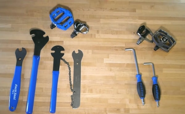 Pedal wrenches and hex keys